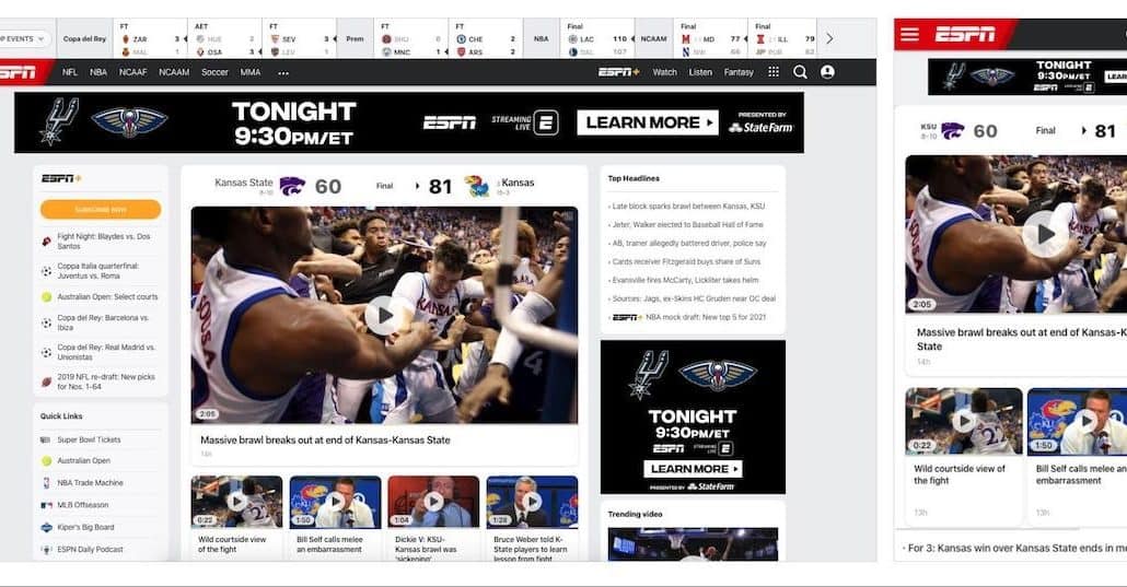 7 práticas recomendadas de design responsivo que você precisa conhecer 5 ESPN minimiza conteúdo-min