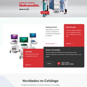 Criação de Sites Institucionais | GSP Sites 7 produtos hospitalares
